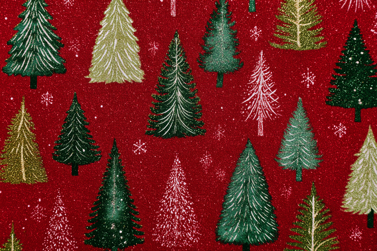 Christmas Trees Illustration V2 Vinyl Car Decal Sticker – Waterproof & UV-Resistant 2.986666666666667"