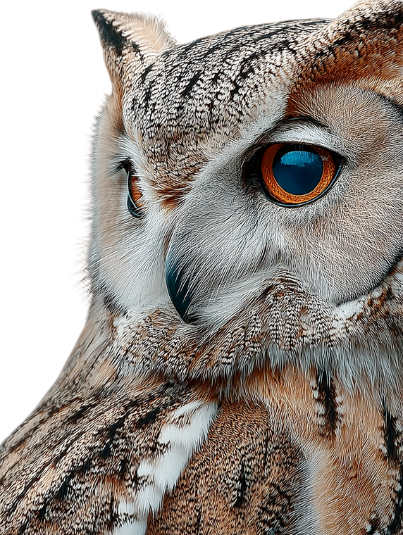 Owl Piercing Eyes Vinyl Car Decal Sticker – Waterproof & UV-Resistant 4.1066666666666665"