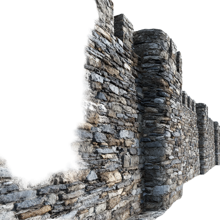 Castle Wall Stones Vinyl Car Decal Sticker – Waterproof & UV-Resistant 3.4133333333333336"