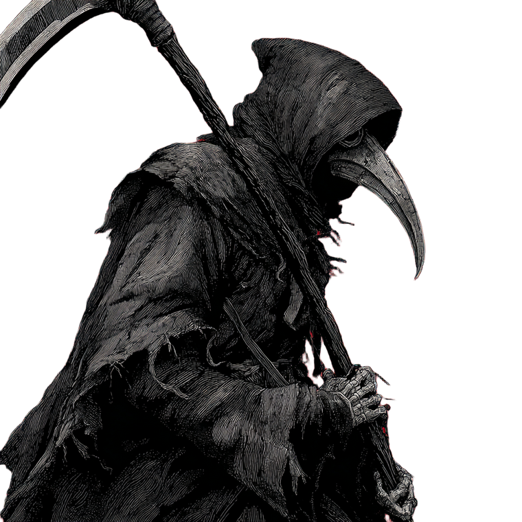 Grim Reaper V120 Vinyl Car Decal Sticker – Waterproof & UV-Resistant 3.4133333333333336"