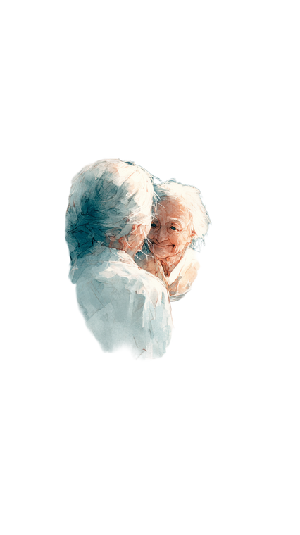 Elderly Person Smiling Vinyl Car Decal Sticker – Waterproof & UV-Resistant 9.706666666666667"