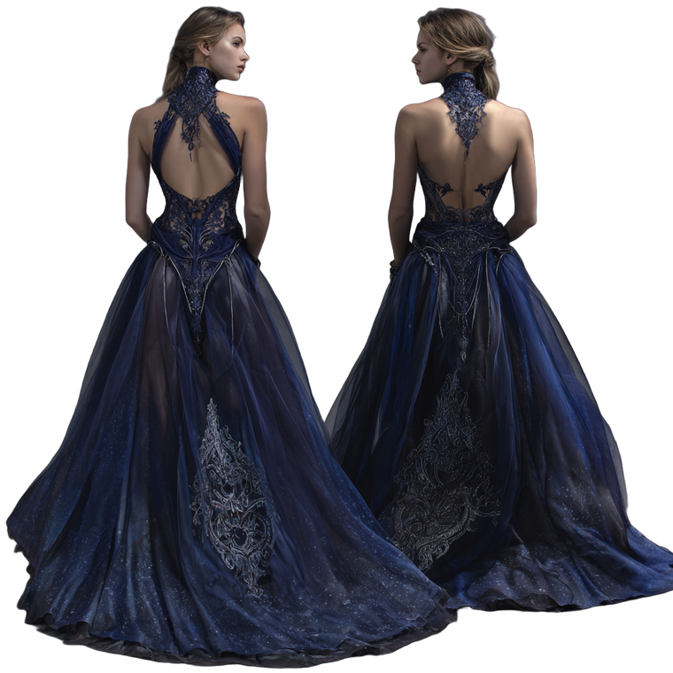 Fantasy Witch Ballgown Vinyl Car Decal Sticker – Waterproof & UV-Resistant 3.4133333333333336"