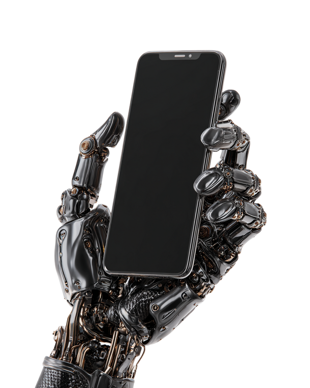 Robot Holding Iphone Vinyl Car Decal Sticker – Waterproof & UV-Resistant 8.0"
