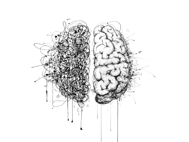 Ink Brain Hemispheres Vinyl Car Decal Sticker – Waterproof & UV-Resistant 6.1866666666666665"