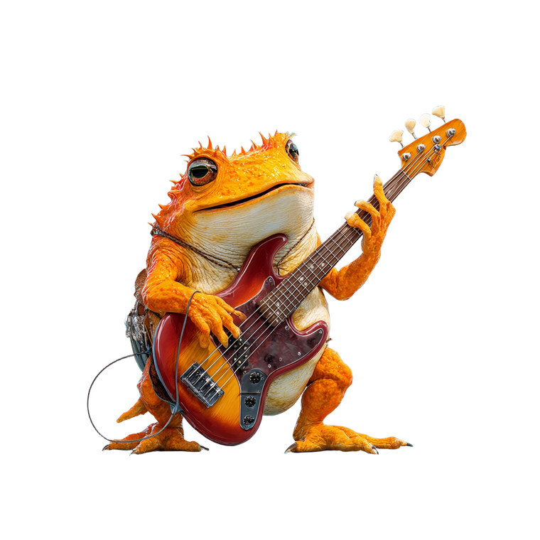 Giant Orange Frog Vinyl Car Decal Sticker – Waterproof & UV-Resistant 3.4133333333333336"