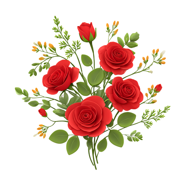 Red Rose Bouquet V5 Vinyl Car Decal Sticker – Waterproof & UV-Resistant 3.4133333333333336"