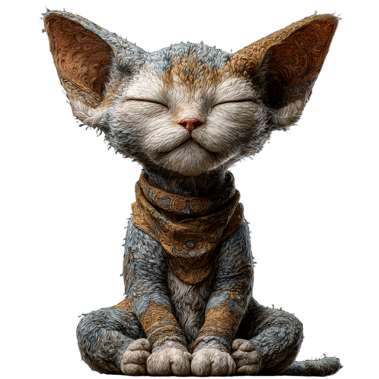 Meditative Baby Cat V2 Vinyl Car Decal Sticker – Waterproof & UV-Resistant 3.4133333333333336"