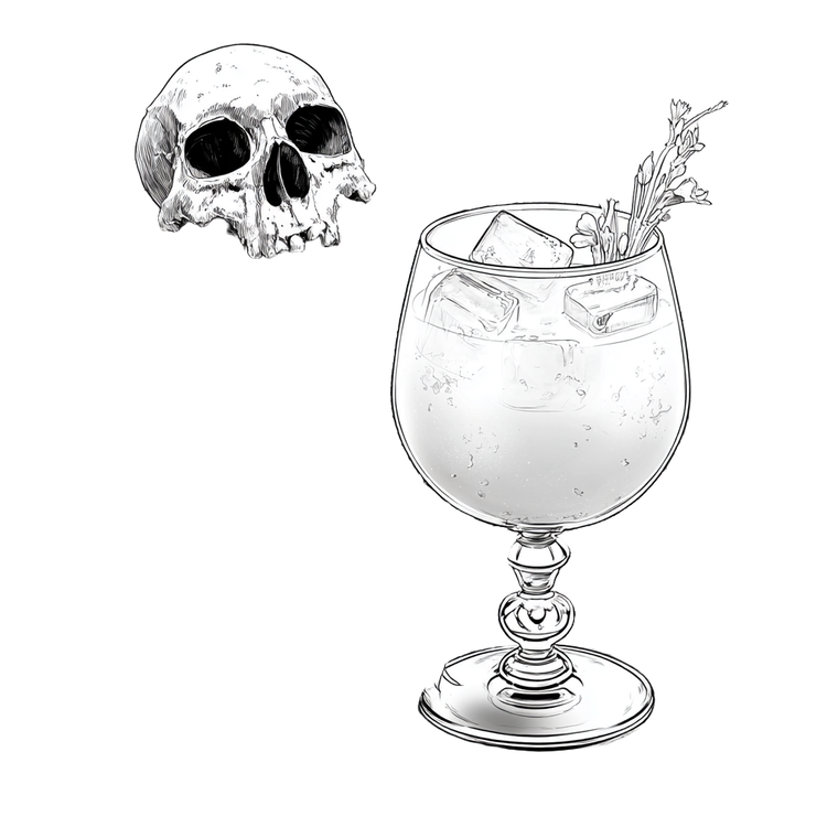 Halloween Cocktail Illustration Vinyl Car Decal Sticker – Waterproof & UV-Resistant 3.4133333333333336"