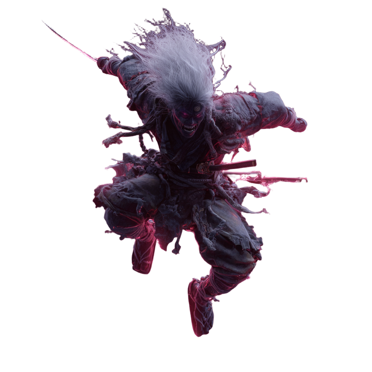 Lightning Demon Ronin Vinyl Car Decal Sticker – Waterproof & UV-Resistant 3.4133333333333336"