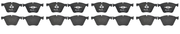 4x Enhance your BMW's braking power with Brembo Brake Pads | Set of 4 for Various 2010-2019 models | Premium stainless-steel hardware, low dust, low-metallic