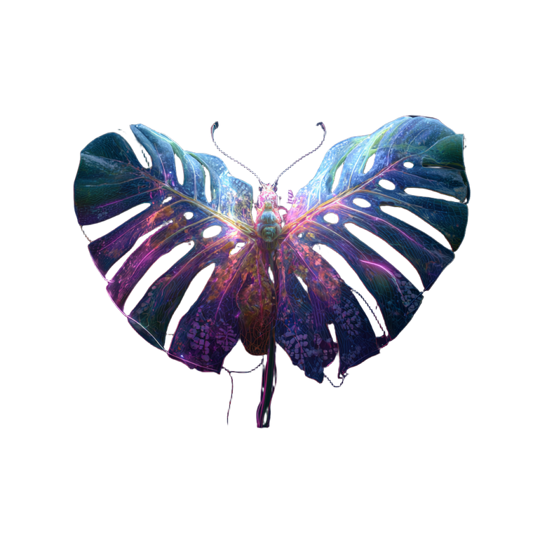 Monstera Butterfly Morph Vinyl Car Decal Sticker – Waterproof & UV-Resistant 6.826666666666667"