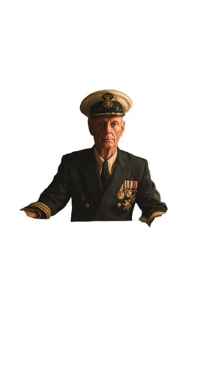 Naval Officer Portrait V10 Vinyl Car Decal Sticker – Waterproof & UV-Resistant 4.8533333333333335"