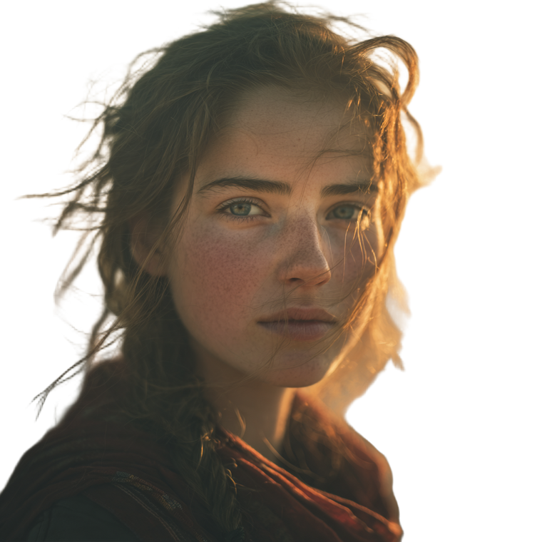 Sad Desert Portrait Vinyl Car Decal Sticker – Waterproof & UV-Resistant 3.4133333333333336"