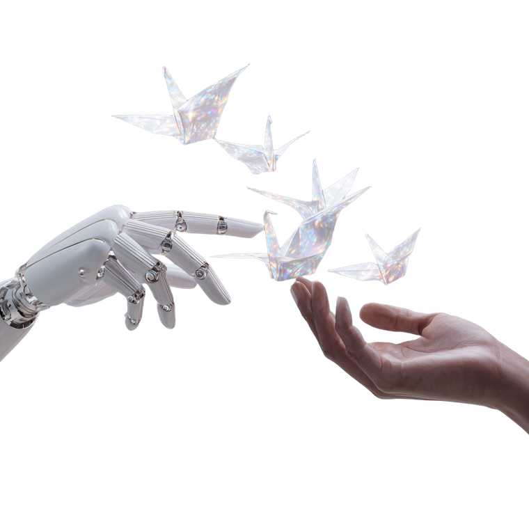 Robotic Hand Origami Vinyl Car Decal Sticker – Waterproof & UV-Resistant 6.826666666666667"