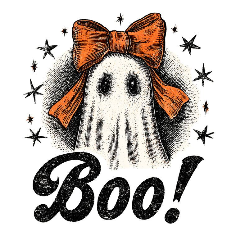 Cute Ghost Bow V6 Vinyl Car Decal Sticker – Waterproof & UV-Resistant 6.826666666666667"