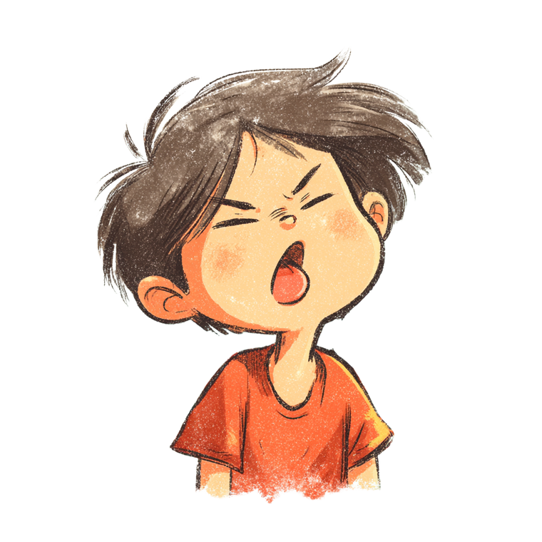 Disgusted Boy Illustration Vinyl Car Decal Sticker – Waterproof & UV-Resistant 6.826666666666667"