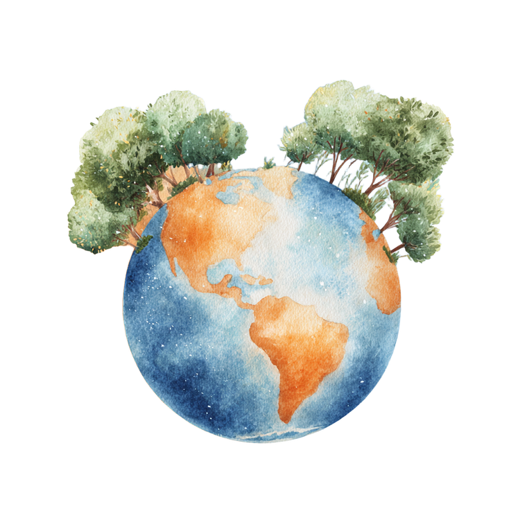 Eco-Friendly Earth Vinyl Car Decal Sticker – Waterproof & UV-Resistant 3.4133333333333336"