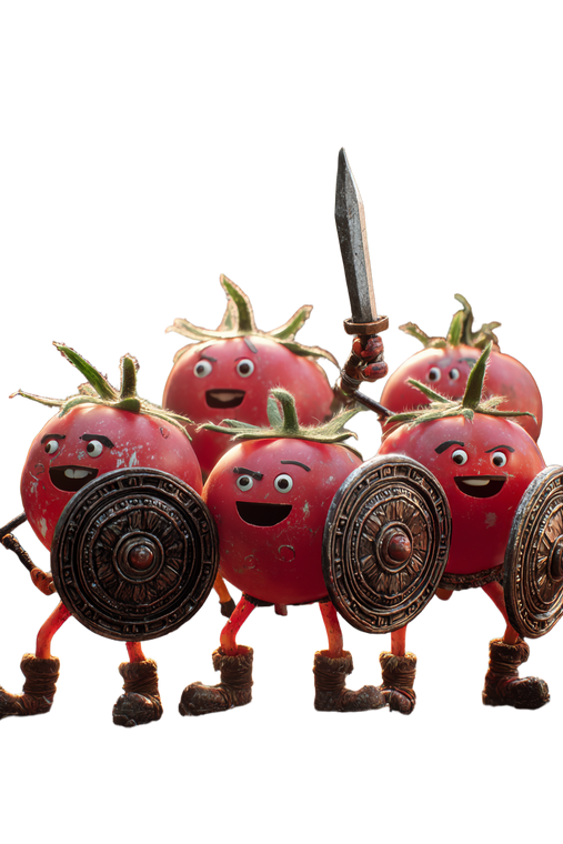 Tomato Warriors Vinyl Car Decal Sticker – Waterproof & UV-Resistant 4.4