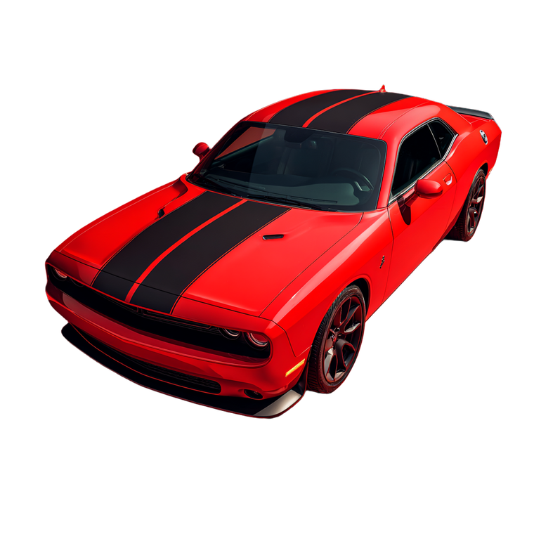 Red Dodge Challenger V2 Vinyl Car Decal Sticker – Waterproof & UV-Resistant 6.826666666666667"