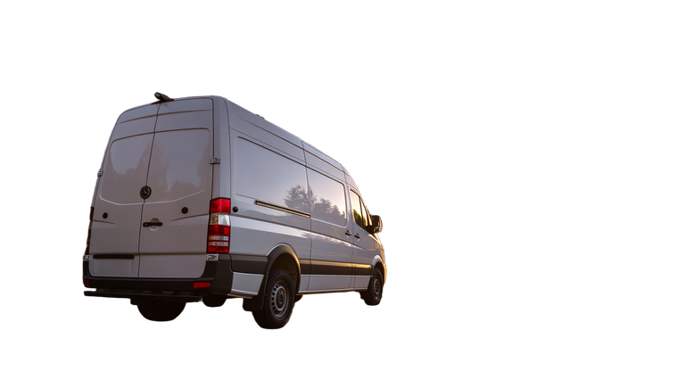 White Plumber Van Vinyl Car Decal Sticker – Waterproof & UV-Resistant 2.72"