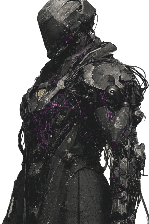 Cybernetic Soldier Portrait Vinyl Car Decal Sticker – Waterproof & UV-Resistant 4.4