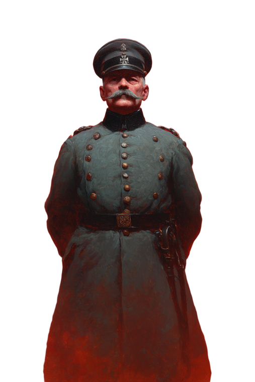 Prussian Officer Portrait Vinyl Car Decal Sticker – Waterproof & UV-Resistant 8.96"