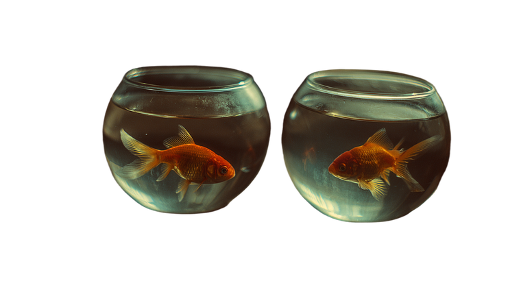 Goldfish In Bowls Vinyl Car Decal Sticker – Waterproof & UV-Resistant 2.72"