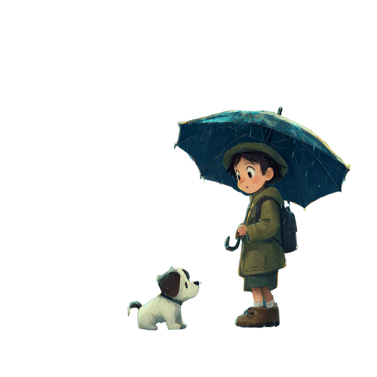 Boy With Umbrella V9 Vinyl Car Decal Sticker – Waterproof & UV-Resistant 3.4133333333333336"