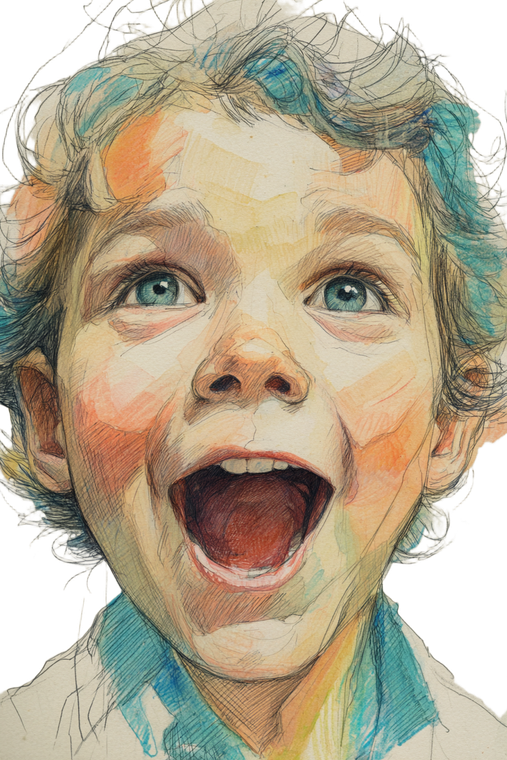 Happy Child Portrait V5 Vinyl Car Decal Sticker – Waterproof & UV-Resistant 4.4