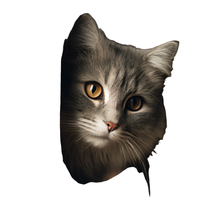 Fluffy Gray Cat V11 Vinyl Car Decal Sticker – Waterproof & UV-Resistant 6.826666666666667"