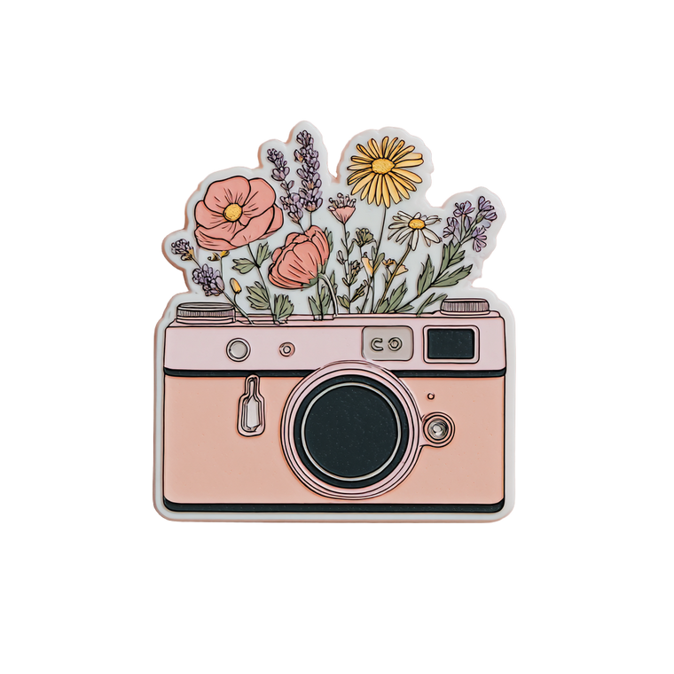 Whimsical Camera Sticker Vinyl Car Decal Sticker – Waterproof & UV-Resistant 6.826666666666667"