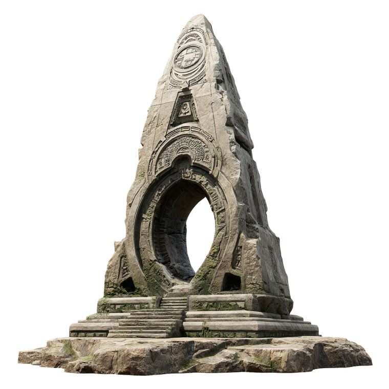 Alien Temple Spire Vinyl Car Decal Sticker – Waterproof & UV-Resistant 6.826666666666667"