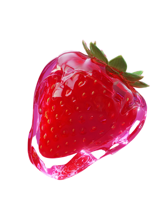 Translucent Jelly Strawberry Vinyl Car Decal Sticker – Waterproof & UV-Resistant 8.213333333333333"