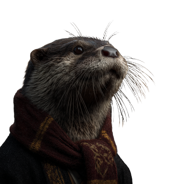 Otter At Hogwarts Vinyl Car Decal Sticker – Waterproof & UV-Resistant 3.4133333333333336"