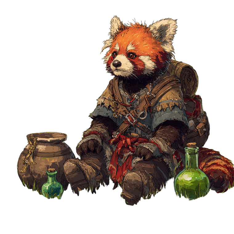 Red Panda Adventurer Vinyl Car Decal Sticker – Waterproof & UV-Resistant 3.4133333333333336"