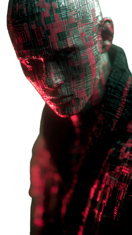 Cyberpunk Digital Man Vinyl Car Decal Sticker – Waterproof & UV-Resistant 4.8533333333333335"