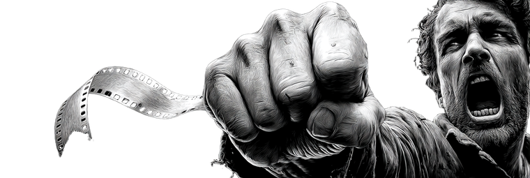 Fist Holding Film Vinyl Car Decal Sticker – Waterproof & UV-Resistant 2.1333333333333333"