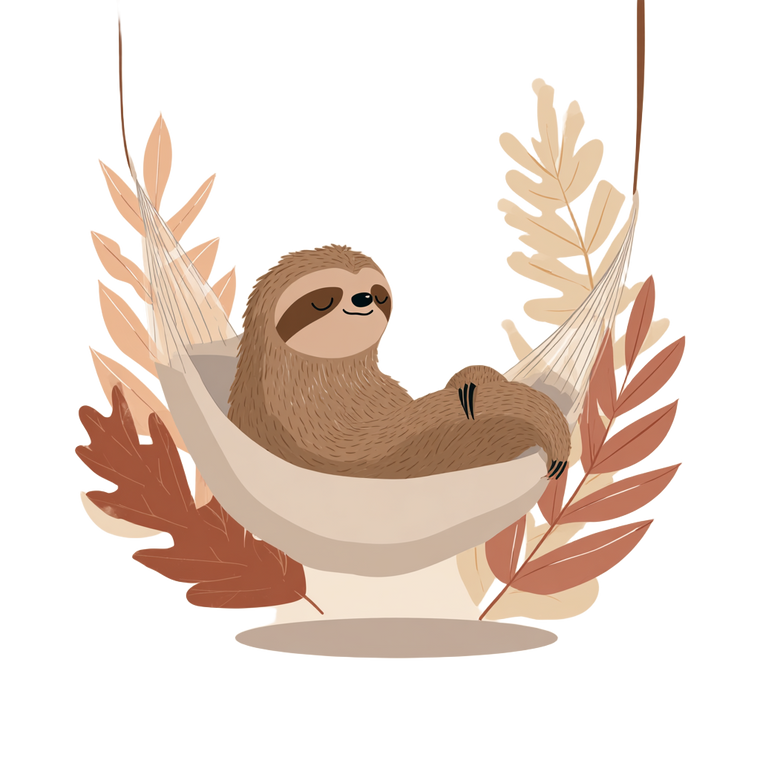 Cute Sloth Relaxing Vinyl Car Decal Sticker – Waterproof & UV-Resistant 6.826666666666667"
