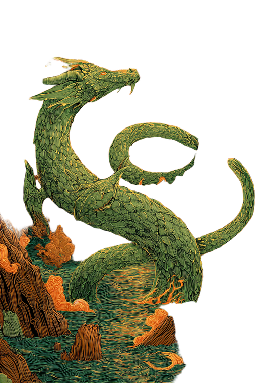 Crystal Fire Dragon Vinyl Car Decal Sticker – Waterproof & UV-Resistant 8.746666666666666"