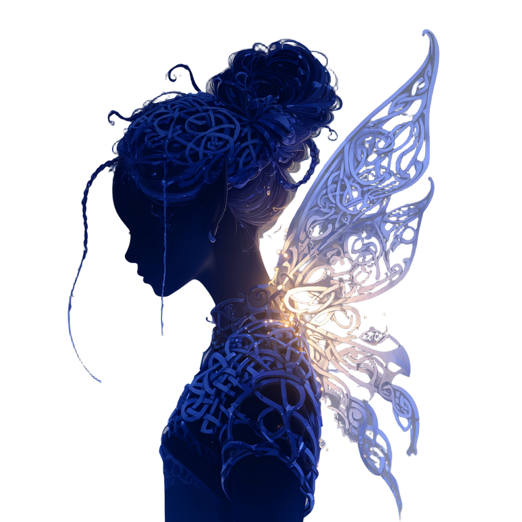 Celtic Fairy Silhouette Vinyl Car Decal Sticker – Waterproof & UV-Resistant 3.4133333333333336"