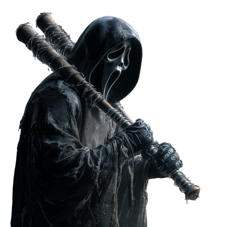 Menacing Ghostface Figure Vinyl Car Decal Sticker – Waterproof & UV-Resistant 6.826666666666667"