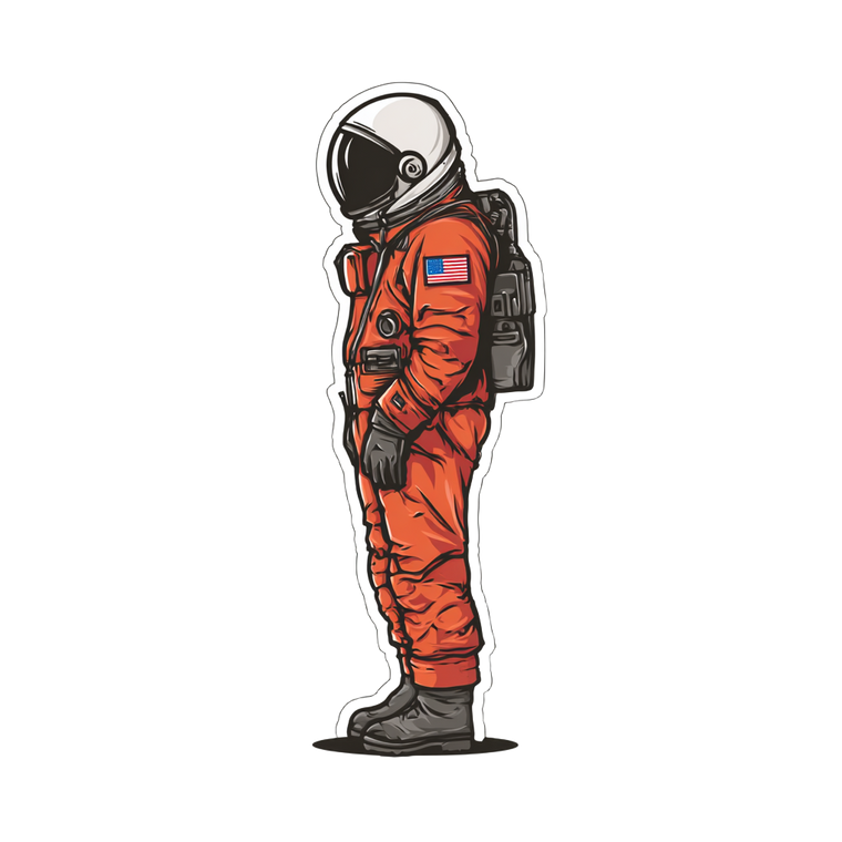 Soviet Cosmonaut Sticker Vinyl Car Decal Sticker – Waterproof & UV-Resistant 6.826666666666667"