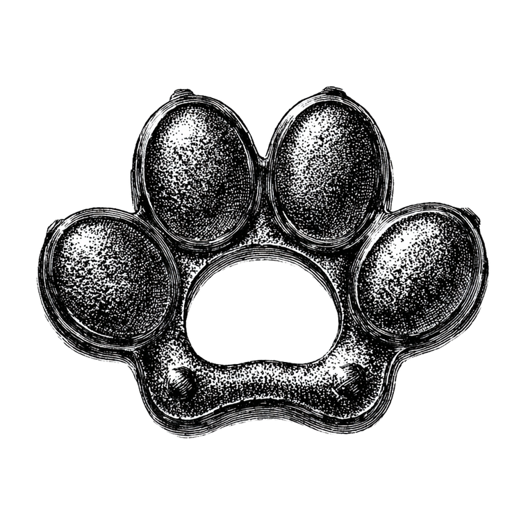 Dog Paw Knuckles Vinyl Car Decal Sticker – Waterproof & UV-Resistant 3.4133333333333336"