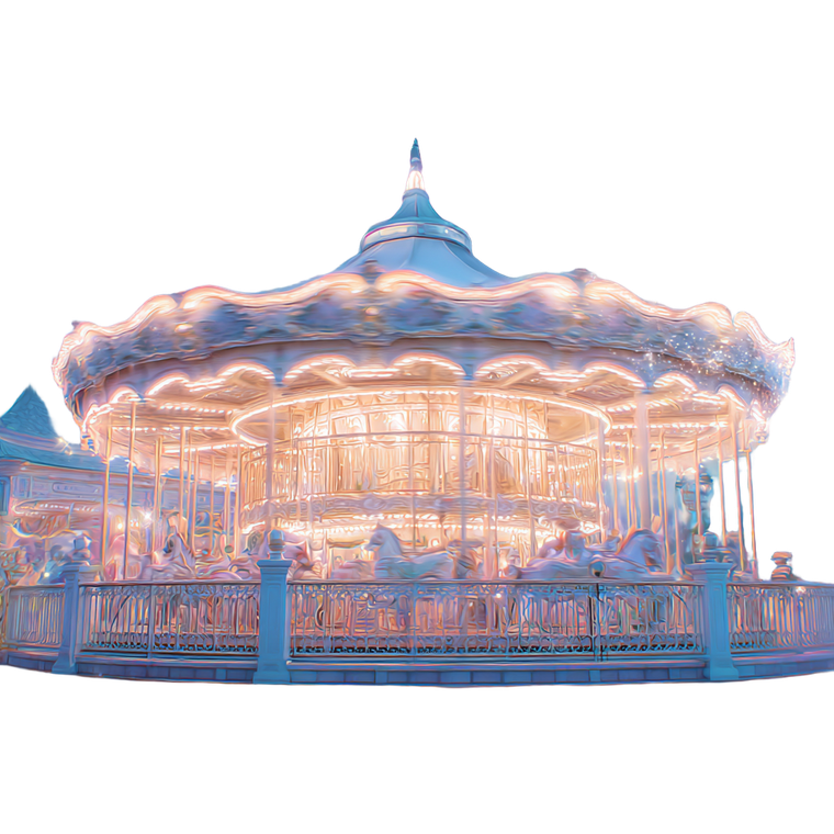 Luminous Carousel Glow Vinyl Car Decal Sticker – Waterproof & UV-Resistant 3.4133333333333336"