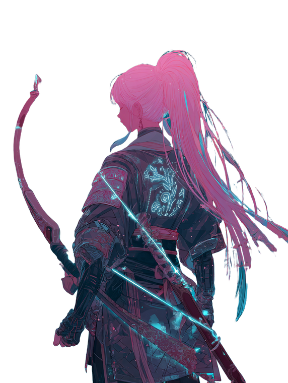 Anime Ninja Archer Vinyl Car Decal Sticker – Waterproof & UV-Resistant 4.1066666666666665"