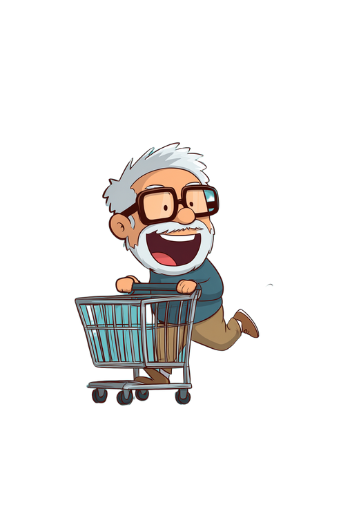 Happy Running Shopper Vinyl Car Decal Sticker – Waterproof & UV-Resistant 8.96"