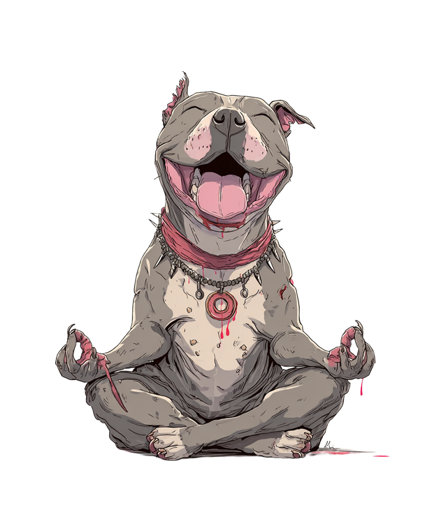 Zen Zombie Pitbull Vinyl Car Decal Sticker – Waterproof & UV-Resistant 8.0"