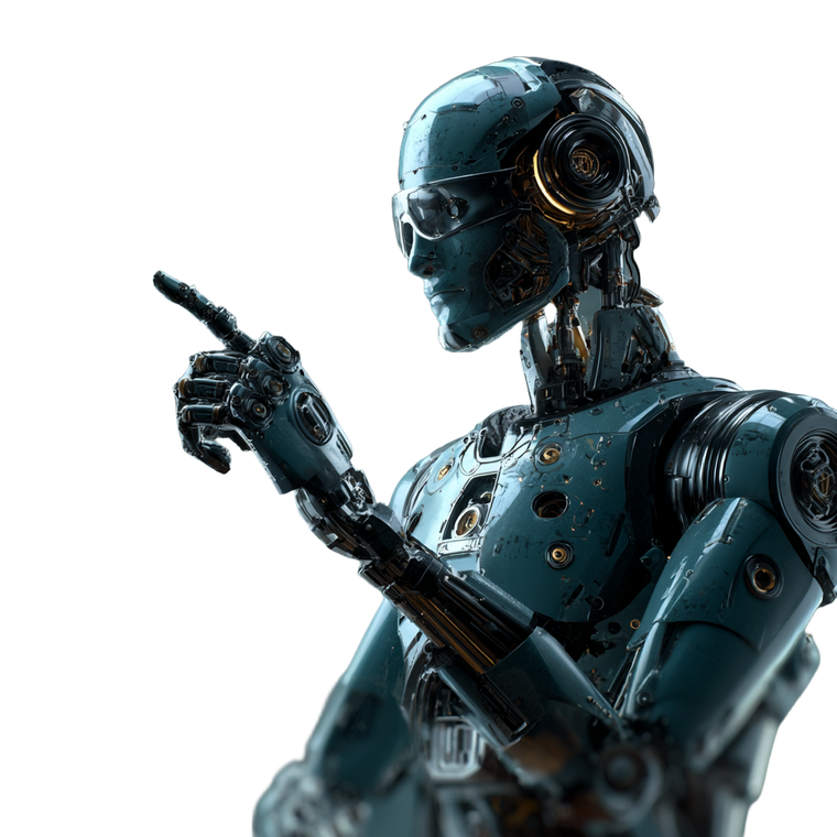 Futuristic Robot Analyst Vinyl Car Decal Sticker – Waterproof & UV-Resistant 6.826666666666667"