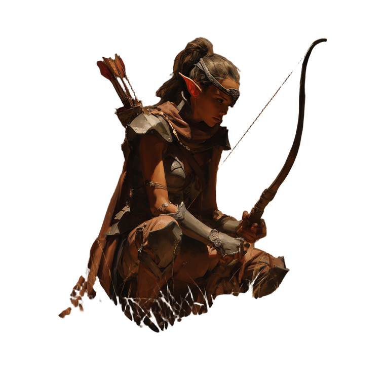 Dark Elf Huntress Vinyl Car Decal Sticker – Waterproof & UV-Resistant 3.4133333333333336"