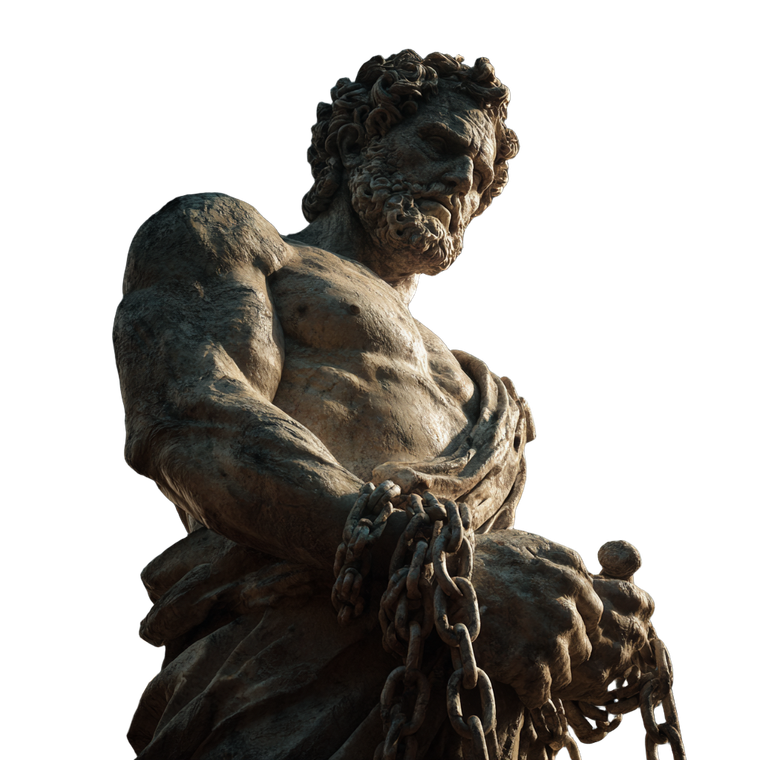 Weathered God Statue Vinyl Car Decal Sticker – Waterproof & UV-Resistant 3.4133333333333336"